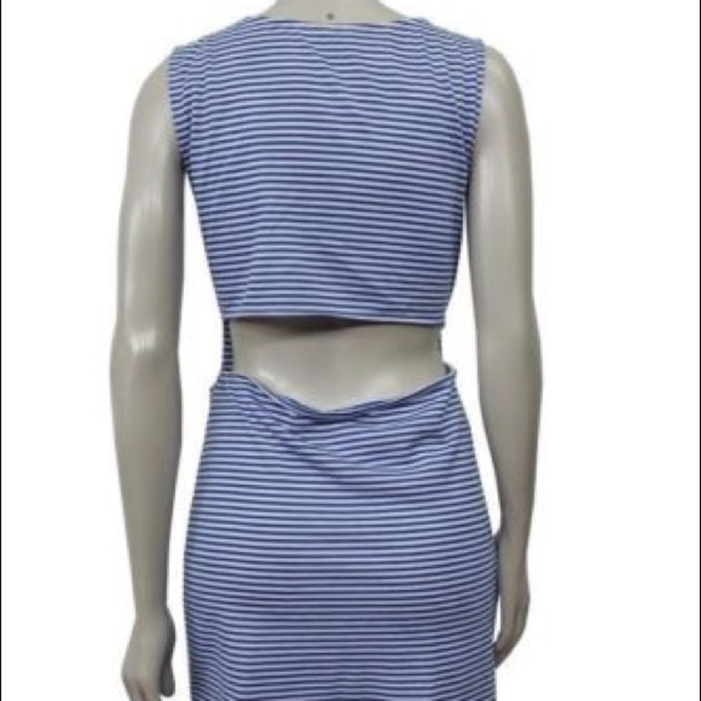Aaron Ashe Striped Cutout Dress